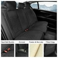 thumbnail image 4 of Elantrip Car Seat Cover Full Set Luxury Faux Leather with Diamond Quilted Design, Waterproof for Cars Trucks and Suvs Black, 4 of 8