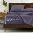 thumbnail image 4 of Bare Home Ensemble de Draps 100 % Coton Biologique - Tissage Satin, 4 of 7