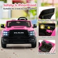 thumbnail image 4 of Gymax 24V 2 Seater Ride on Truck w/Remote Control 3 Speeds Bluetooth LED Headlight Pink, 4 of 10