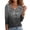 Gray, variant on Laqbezok Women's Sparkly V Neck Long Sleeve Top, Shimmering Glitter Casual Faux Knit Sweater, Party Night Out Glow Pullover Fashion Outfit
