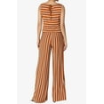 thumbnail image 2 of TheMogan Women's S~3X Stripe Sleeveless Elastic Waist Lounge Wide Leg Jumpsuit, 2 of 6