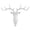 White, variant on Rupoun Creative Deer Head Self Adhesive Wall Hook Hanger, Key Bag Holder Organizer, Home Decor, Black, 7.28 inches / 18.5 cm