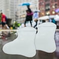 thumbnail image 7 of Unique Bargains Pair Unisex Waterproof Reusable Rain Shoe Covers Ankle high top Boots Non-Slip M Matte White, 7 of 7