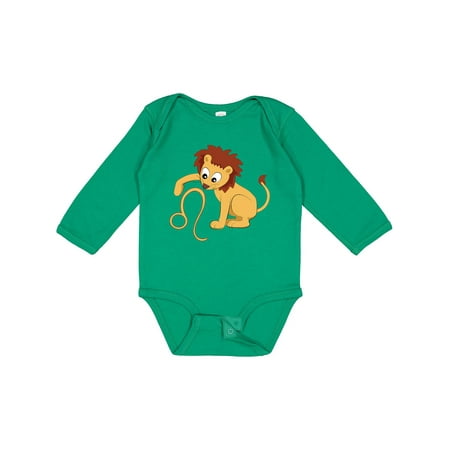 

Inktastic Cute Leo the Lion Zodiac Sign Gift Baby Boy or Baby Girl Long Sleeve Bodysuit