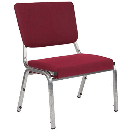 Flash Furniture HERCULES Series 1000 lb. Rated Burgundy Antimicrobial Fabric Bariatric Medical Reception Chair with 3/4 Panel Back