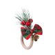 thumbnail image 2 of Servilletas navideñas hechas a mano para decorar la mesa con broche rojo en forma de cono. Campana, 2 of 9