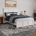 thumbnail image 1 of Charlotte Queen Wood Low Profile Platform Bed with Matching Footboard in White, 1 of 13