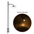 thumbnail image 4 of Cateissary Lámparas de calle de un solo cabezal a escala 1:87, lámpara de diseño de 3V/12V, luz blanca cálida DIY para iluminación de jardín de Artesanía Verde/Blanco cálido Cateissary HA066578-04, 4 of 6