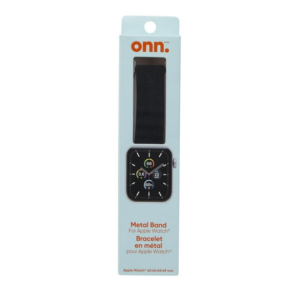 Bracelet à maillons de chaîne en métal de onn. pour Apple Watch 42 mm, 44 mm, 45 mm, 49 mm