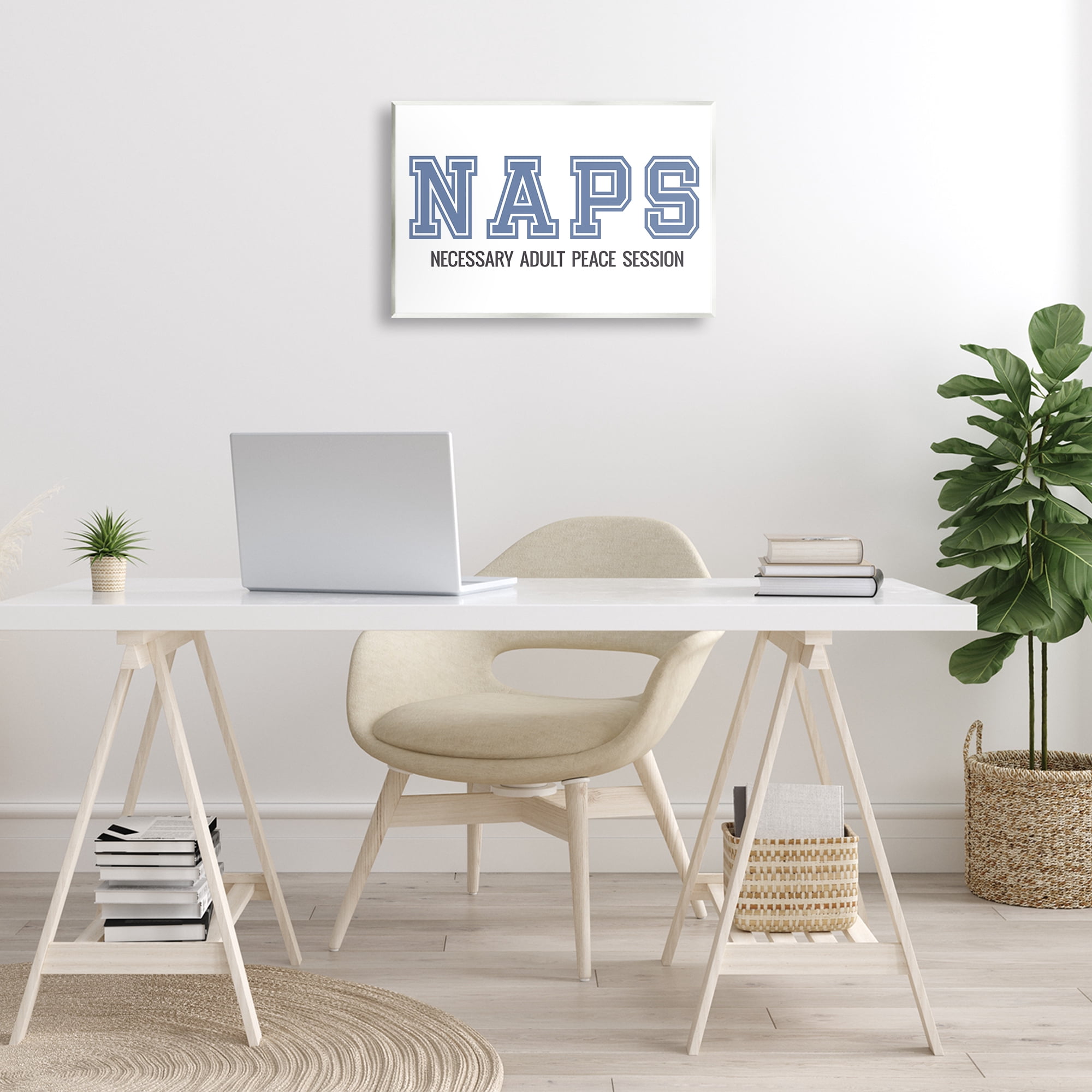 Stupell Industries Funny Naps Phrase Typography Painting Unframed Art Print Wall Art, 19 x 13