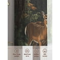thumbnail image 3 of Autumn Deer Sheer Curtains for Living Room Bedroom Forest River Elk Vintage Sheer Curtains 84 Inch Long 2 Panels Set Light Filtering Curtain Window Treatments Drapes for Dining Room, 3 of 6