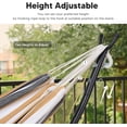thumbnail image 6 of SUNCREAT 2 Person Hammock with Stand, Heavy Duty Free Standing Hammock with Stand Included, Coffee Stripes, 6 of 8