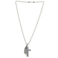 thumbnail image 2 of Twister Men's Silver Cross And Feather Pendant Necklace - 32140 One Size, 2 of 2