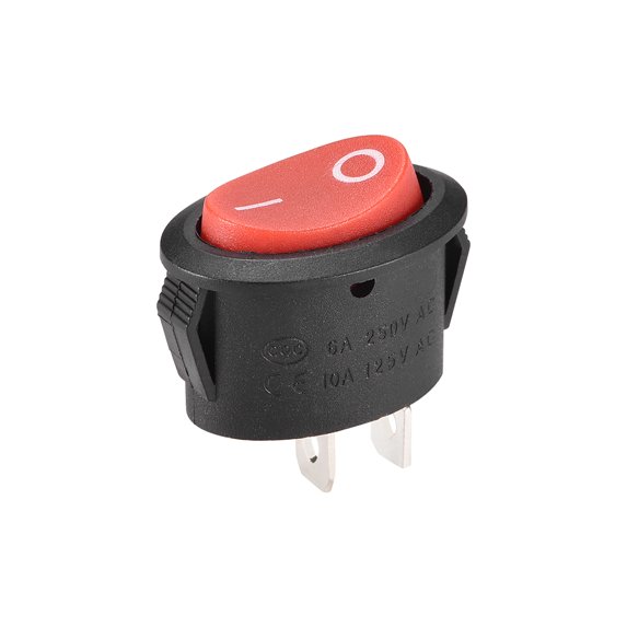 Uxcell AC250V/6A 125V/10A Boat Rocker Switch Toggle Switch for Boat Car Marine Plastic Red 2pcs