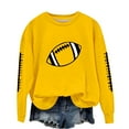 thumbnail image 3 of Craaazy Long Sleeve Shirts For Women Casual Solid Color Crewneck Sweatshirts Rugby Printed Shirt Pullover Sweatshirts Gifts For Women, 3 of 4