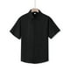 thumbnail image 4 of pstuiky camisetas para hombre, Camisa informal de manga corta con botones y cuello de color liso para hombre ropa de hombre s, 4 of 6