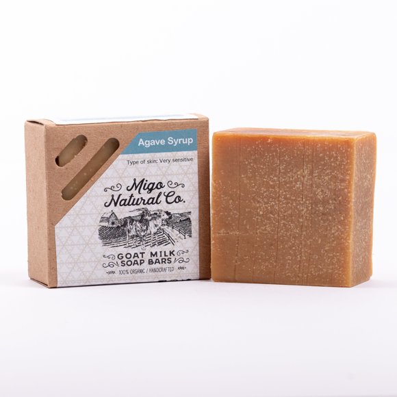 Barra de jabón HUOGUO Sirope de agave y leche de cabra para rostro y cuerpo