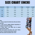 thumbnail image 2 of WTOBBY Women's Trendy Floral Print Elastic Waist Casual Bermuda Shorts with Side Pockets, Fashionable and Comfortable for Summer Events,Turquoise L, 2 of 4
