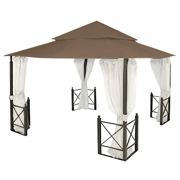 Garden Winds Replacement Canopy Top Cover for the 12' x 12' Harbor Gazebo - Nutmeg