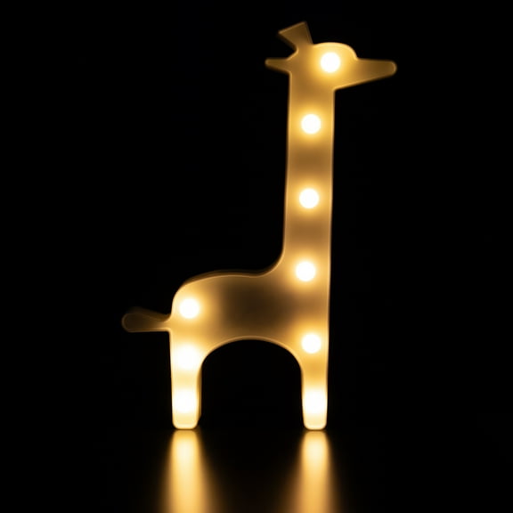 Northlight LED Lighted Giraffe Marquee Wall Art - 11.5" - White