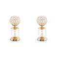 thumbnail image 1 of Wweixi Luxury Crystal Candle Holder Pillar Candlestick Ceremony Stand Decor Table Gold S 2Set, 1 of 6