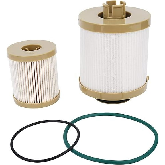 Replacement Fuel Filter - Compatible with Ford - 2003-2007 - F250, F350, F450, F550 Super Duty, Excursion - Replaces FD4616, 3C3Z9N184CB - 6.0L V8 Diesel Upper Fuel Bowl and Lower Lifter Pump Filter