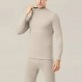 thumbnail image 5 of Xdegoge Thermal Underwear for Men Plus Size Elastic Warm Sets Crewneck Long Sleeve Base Layer Elastic Long Johns Set Casual Solid Color Close Fitting Clothing, 5 of 10