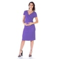 thumbnail image 7 of 24seven Comfort Apparel Maternity V Neck Cap Sleeve Knee Length Faux Wrap Dress, 7 of 7