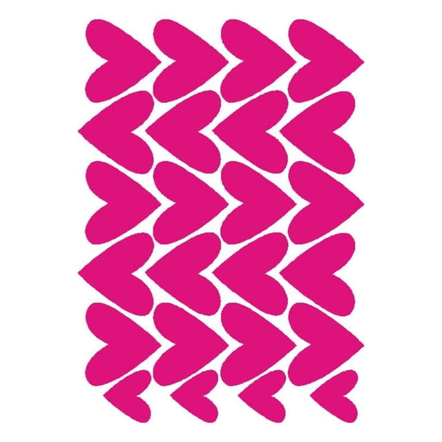 24PCS Heart Home Wall Sticker Decal Bedroom Art Mural Rose Wall Decals Living Room Wall Decal Line Wall Stickers Makeup Stickers for Wall Wall Stickers for Classroom Removable Large Living Room Wall