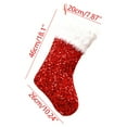 thumbnail image 3 of JeashCHAT 18" Large Christmas Stockings Glitter Sequin Xmas Stockings with White Super Soft Plush Cuff Fireplace Hanging Gifts Cozy Stocking Decorations for Family Holiday Decor, 3 of 3