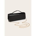 thumbnail image 5 of REMANLAND Women's PVC Tote Clutch Bag with Detachable Chain Strap, Black, 5 of 6