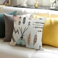 thumbnail image 3 of SHANXI Throw Pillow Covers Ethnic with s and Surface Cute for Couch Living Room 12x12in, 3 of 5