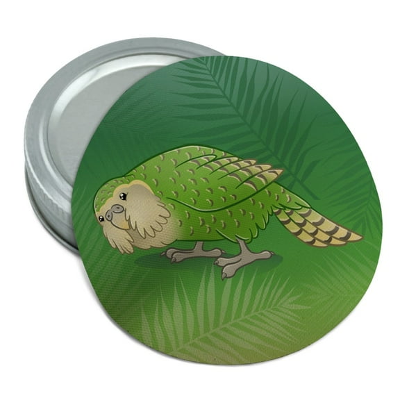 Kakapo the Flightless Owl Parrot Round Rubber Non-Slip Jar Gripper Lid Opener