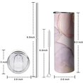 thumbnail image 3 of Marble Skinny Tumbler 20oz - Double Wall Vacuum Coffee- Insulated Travel Coffee Mug, 3 of 5