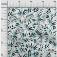 thumbnail image 2 of oneOone Polyester Spandex Aqua Blue Fabric Tropical Leaf With Abstract Texture Fabric For Sewing Printed Craft Fabric By The Yard 56 Inch Wide, 2 of 4