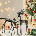 thumbnail image 6 of HHBEAUTY Reindeer Statues Imitation Metal Deer Sculpture, Black Finish European-Style Modern Decorative, Christmas Tabletop Ornaments for Mantel Fireplace Living Room Bedroom Home Decor, 6 of 9