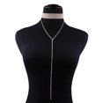 thumbnail image 6 of AYYUFE Multilayer Full Rhinestone Pendant Necklace Thick Women Statement, 6 of 8