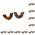 thumbnail image 3 of Jumpingount Pendientes de araña de acrílico Pendientes de adornos geométricos en forma de C con estilo Estampado de leopardo oscuro 10Conjunto, 3 of 6