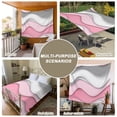 thumbnail image 6 of Pink Gray Ombre Large Tapestry for Bedroom Wall Hanging Tapestry, Geometric Modern Abstract Moire Art Ceiling Backdrop Tapestries Poster Blanket Wall Decor for Teens Room Living Room Dorm 85" x 90", 6 of 8