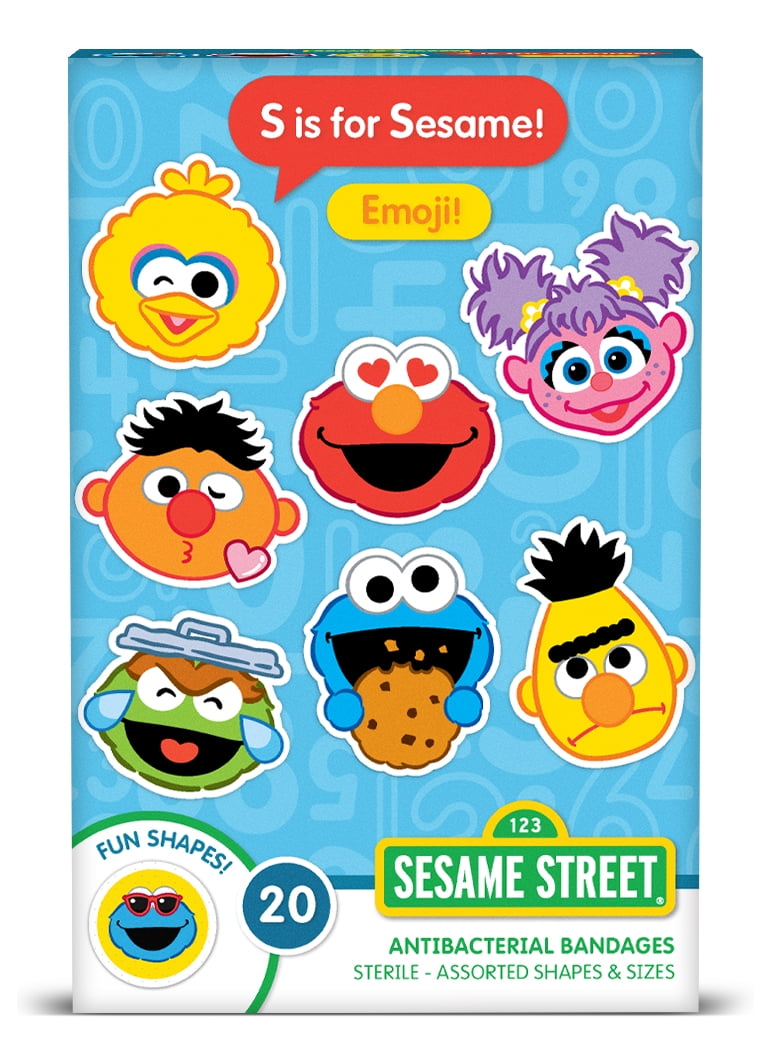 Sesame Street Emoji Shapes 3 Assorted Bandages 20CT