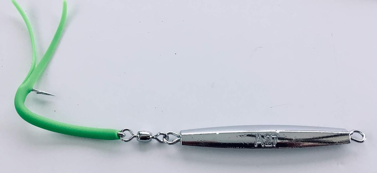 6- A-27 Ava Diamond Jigs 3 oz.with Split Tube Tail Hook