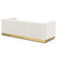 thumbnail image 4 of Better Home Products Foxy Upholstered Velvet & Steel Sofa in Cream/Gold, 4 of 10