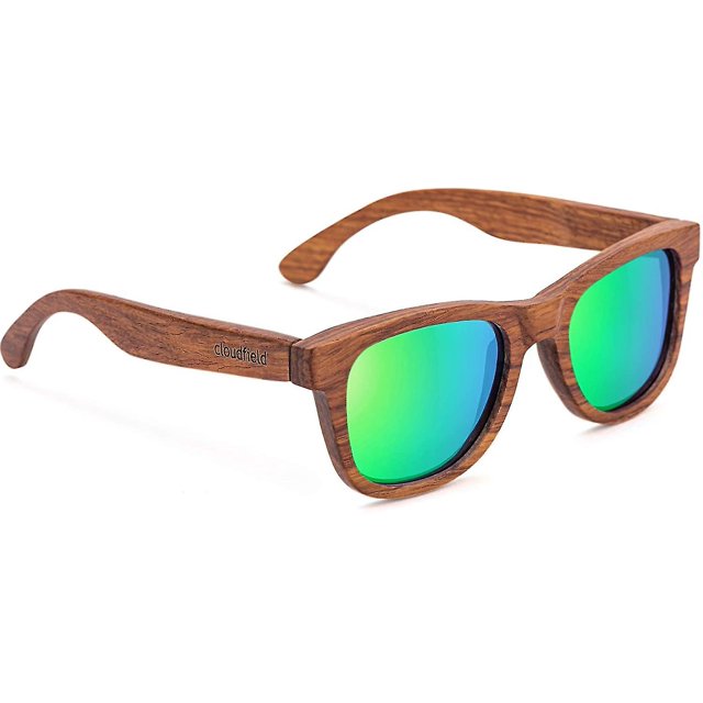 Gafas de sol de madera - Lentes polarizadas con marco de madera de bambú con revestimiento anti-UV de doble capa Kuyhfg Bienvenido a Kuyhfg