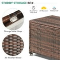 thumbnail image 5 of AVAWING 70 Gallon PE Wicker Storage Box, Patio Deck Box, Outdoor Container, Brown, 5 of 7
