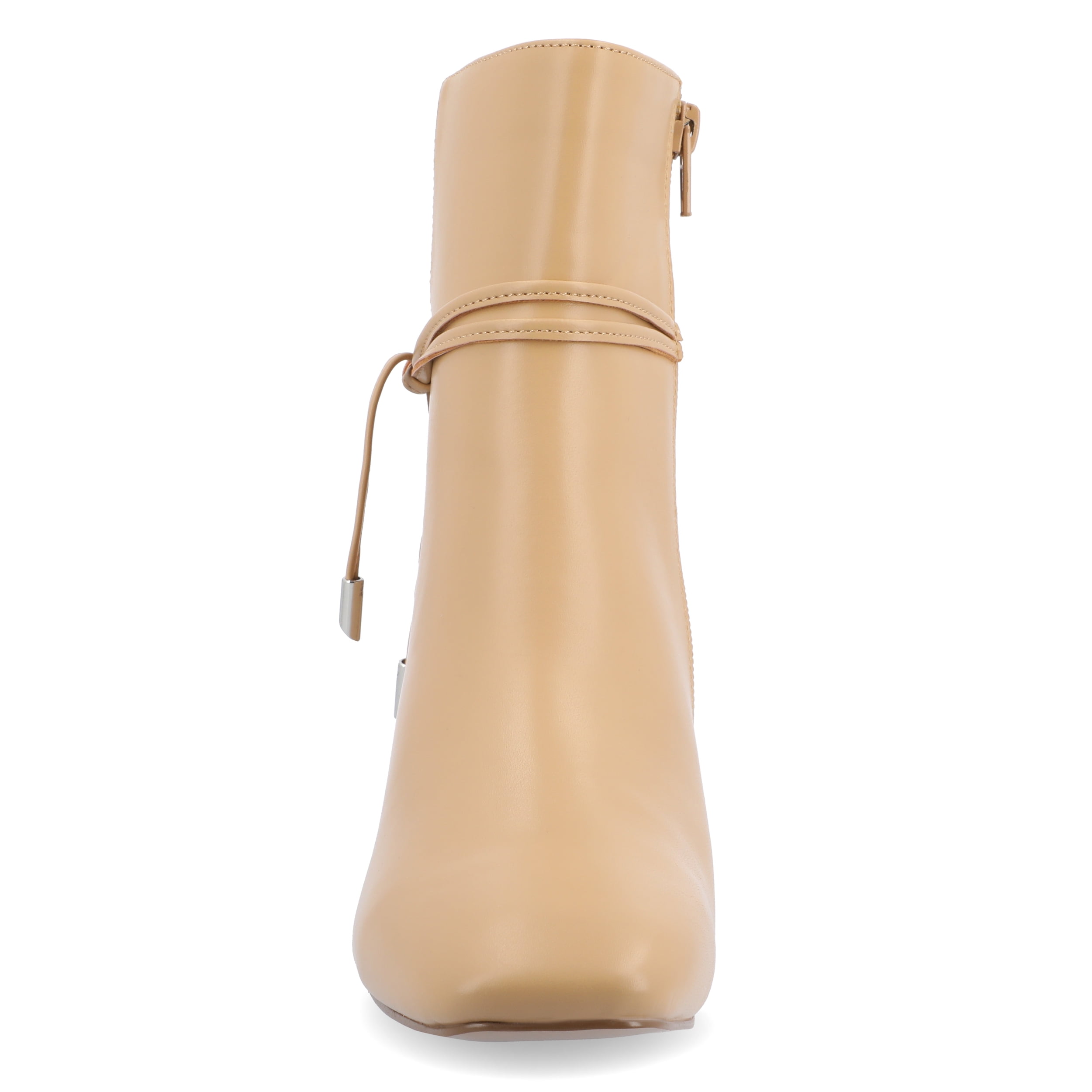 Journee Womens Beverley Covered Block Heel Square Toe Booties, Widths Available