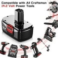 thumbnail image 6 of 2Pack C-3 19.2V 4.5Ah Replacement for Craftsman 19.2V Battery DieHard C-3 19.2 Volt Power Tools 130279005 130279017 11376 11045 Cordless Drill Drivers, 6 of 10