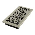 thumbnail image 2 of Imperial 4" x 10" Satin Nickel Steel Floor Register, Wonderland, 1-pk, 2 of 6