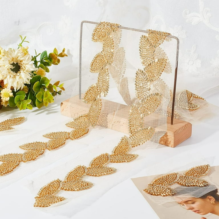 gold beaded trim for dresses Rich Gold Bead Trim main image 1