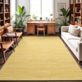 thumbnail image 3 of Cream Yellow Washable Living Room Rugs 6'x9', Country Vintage Minimalist Solid Color Backdrop Washable Throw Large Area Rug Non-Slip Sturdy Edge Binding Carpet for Dining Room Kitchen Office, 3 of 9