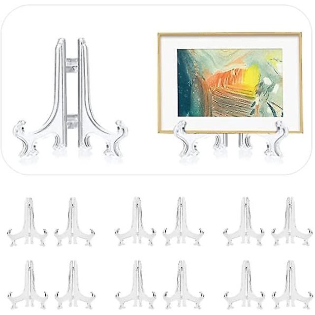 Soporte de exhibición de placa de plástico transparente, placas de caballete de plástico, soporte de marco de fotos para bodas, decoración del hogar, cumplea?os, mesas para di LingWen 1327533350037